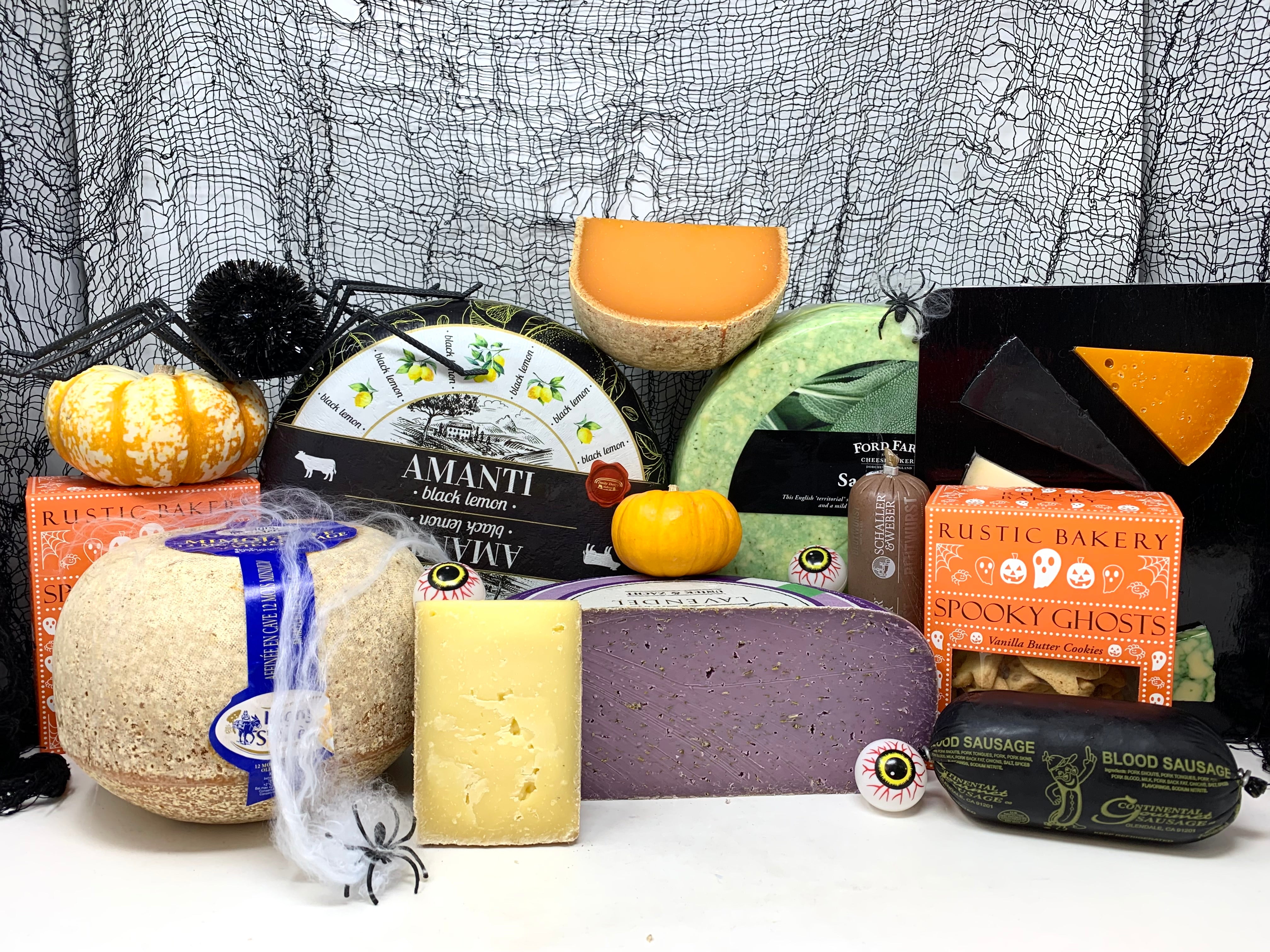 Cheese and Charcuterie Halloween Crazing Board - Cured and Cultivated