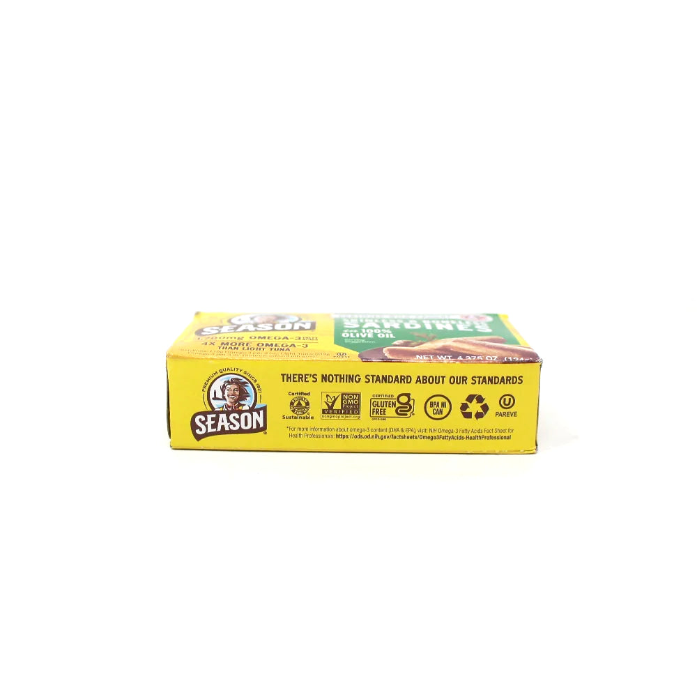 Season Wild Caught Sardines, 4.37 oz - Cured and Cultivated