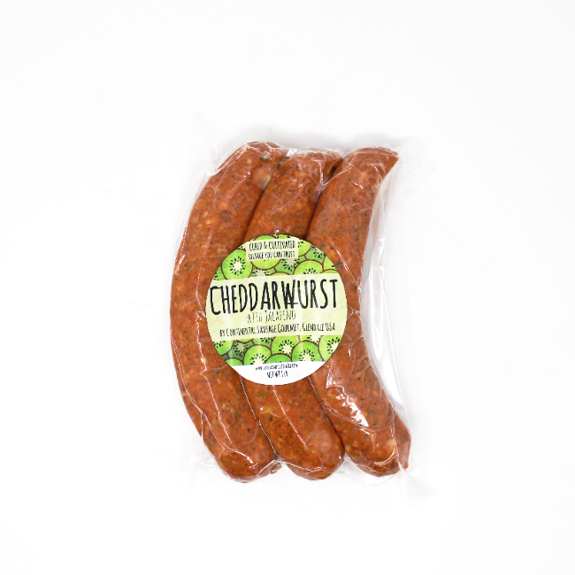 Cheddarwurst with Jalapeno, 15 oz - Cured and Cultivated