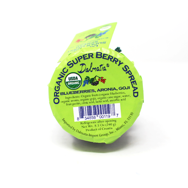 Dalmatia Organic Super Berry Spread, 8.5 oz - Cured and Cultivated