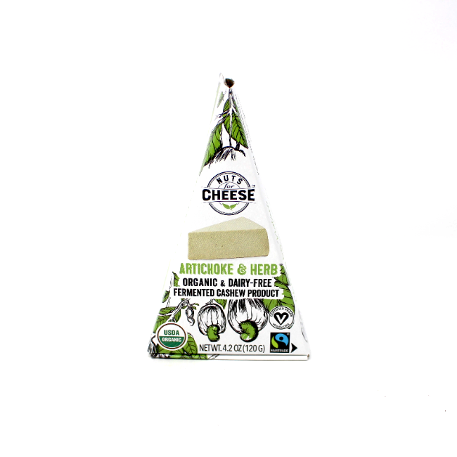 Nuts for Cheese Vegan Cheese Artichoke and Herb, 4.2 oz - Cured and Cultivated