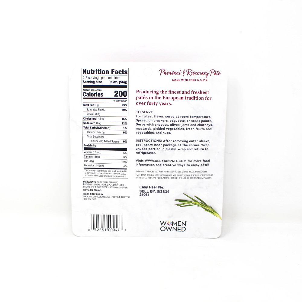 Alexian Pheasant Rosemary Pate - Cured and Cultivated