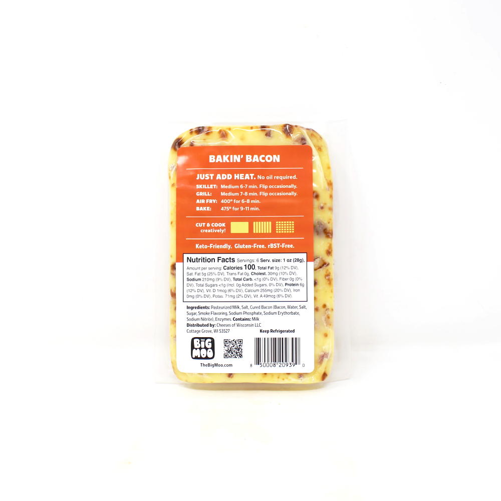 The Big Moo Baked Cheese Bacon, 6 oz