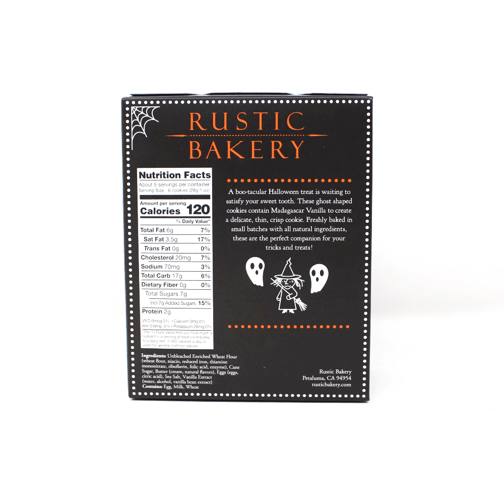Rustic Bakery Spooky Ghosts Vanilla Butter Halloween cookies Paso Robles - Cured and Cultivated