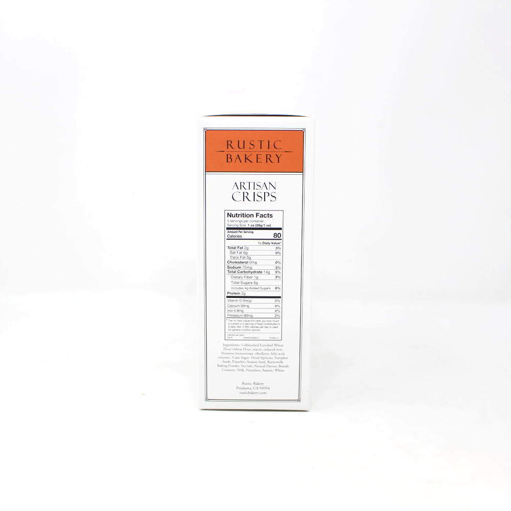 Rustic Bakery Apricot Brandy Crisps - Cured and Cultivated