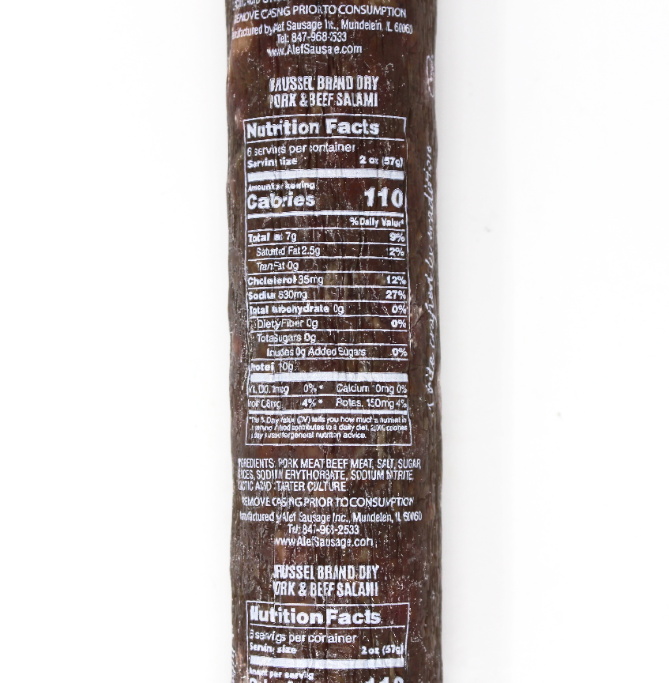 Dry Salami - Brussel "Braunschweyger" by Alef - Cured and Cultivated