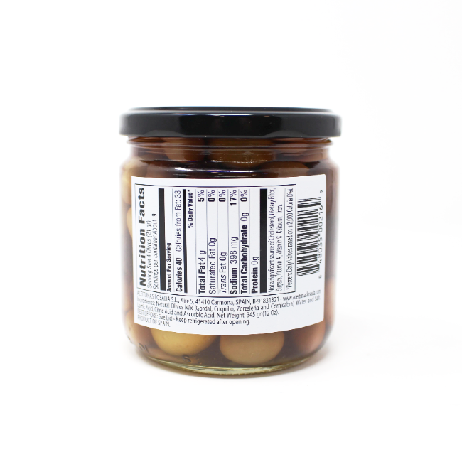 Carmona Natural Olives Mix, 7 oz - Cured and Cultivated