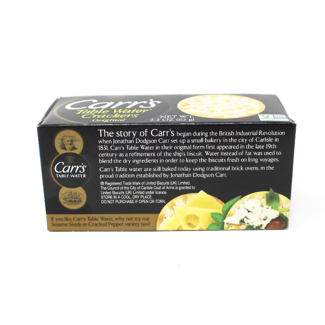 Carr's Water Crackers, 2.2 oz. - Cured and Cultivated