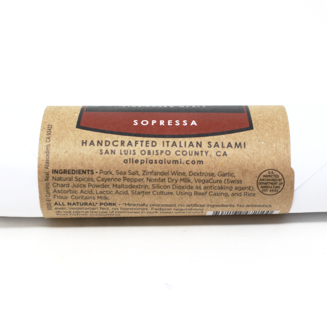 Sopressa Italian Salami Alle-pia - Cured and Cultivated