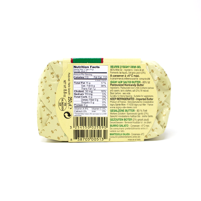 Beurre de D'Isigny Salted Butter France - Cured and Cultivated