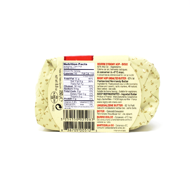 Beurre de D'Isigny unsalted Butter France - Cured and Cultivated