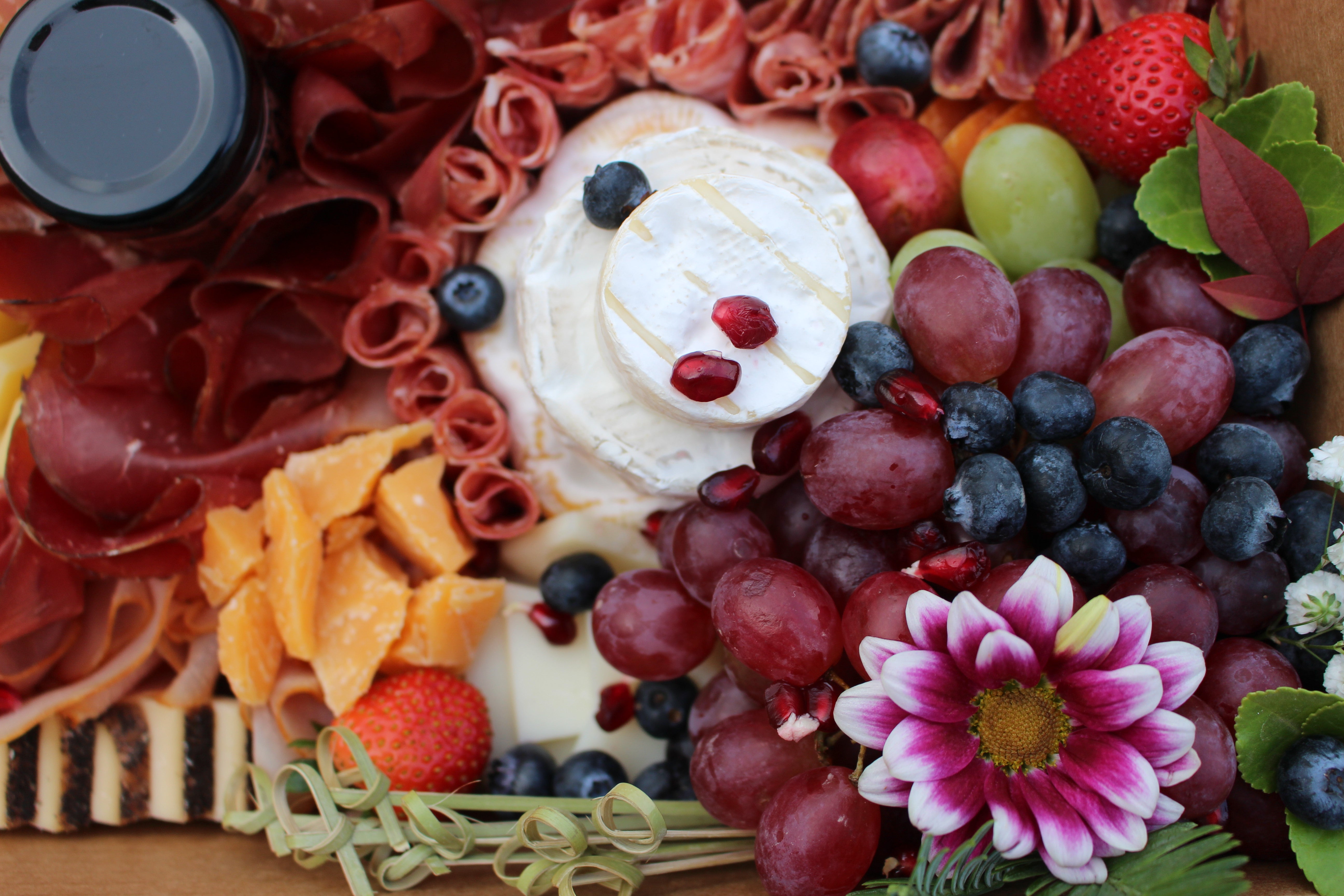 Brie Cheese Cake Set Charcuterie Ideas - Cured and Cultivated