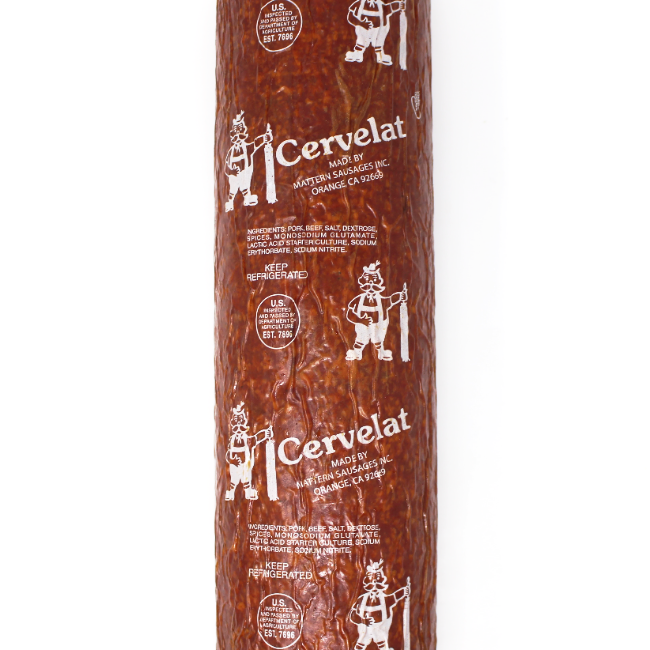 Cervelat German Salami Mattern Sausage - Cured and Cultivated