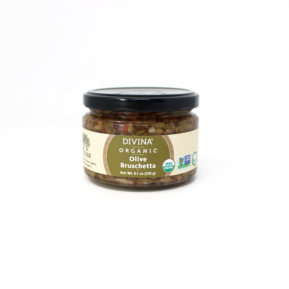Divina Organic Olive Bruschetta, 8.1 oz - Cured and Cultivated