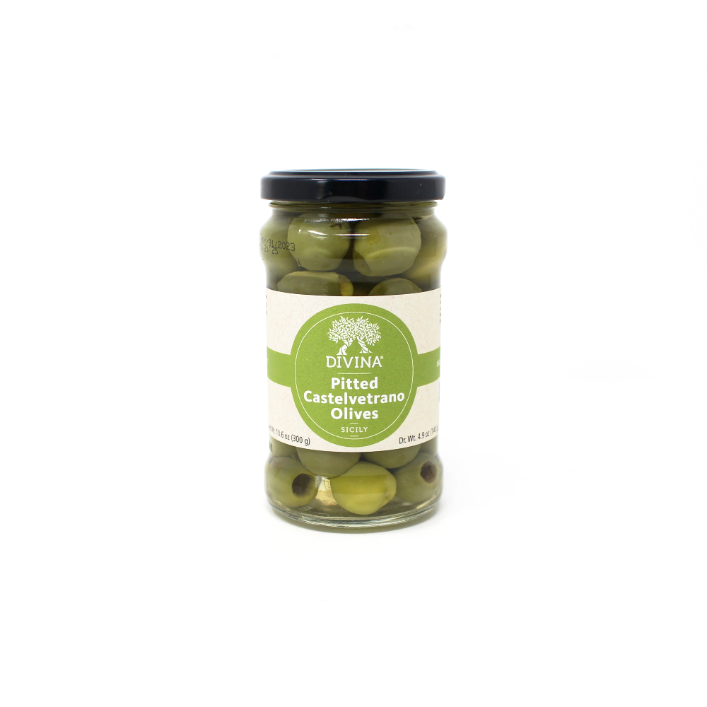 Divina Pitted Castelvetrano Olives Sicily Italy - Cured and Cultivated