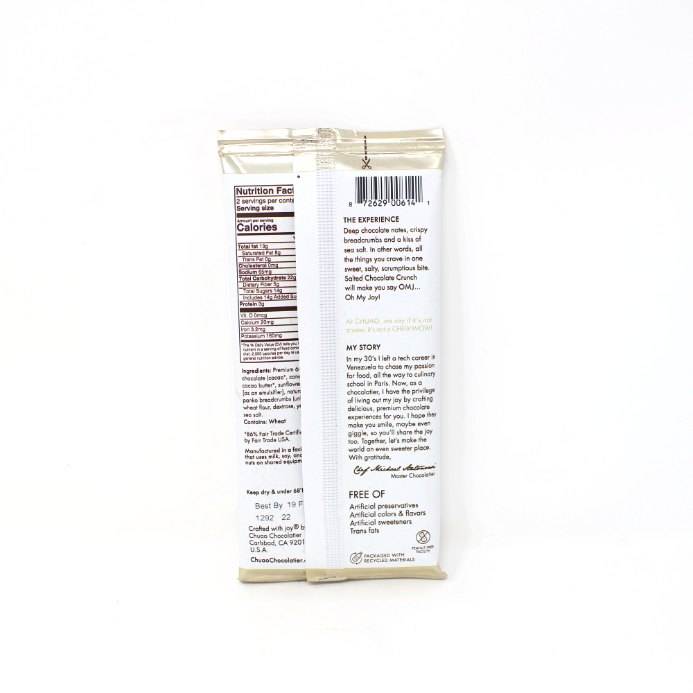 Chuao Chocolatier Salted Chocolate Crunch Chocolate Bar - Cured and Cultivated
