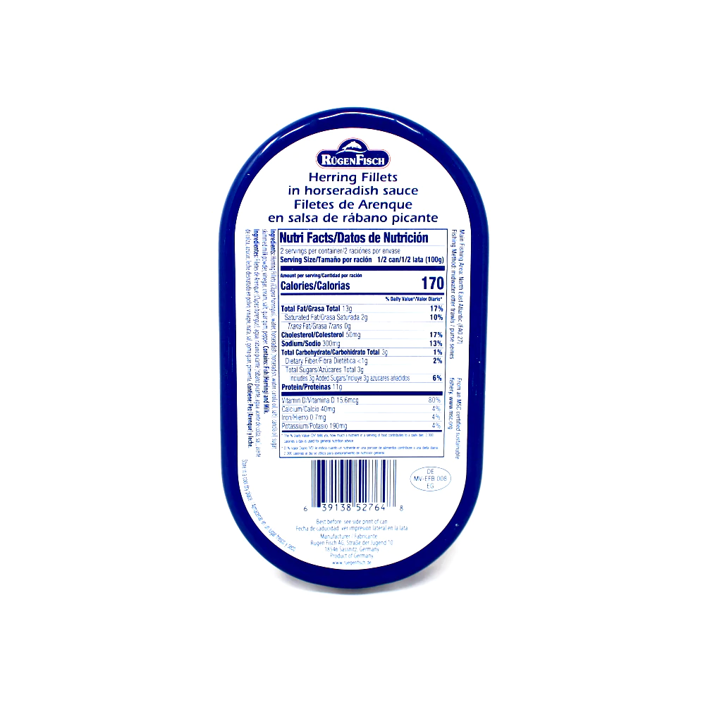 rugen fisch herring fillets in horseradish sauce - Cured and Cultivated
