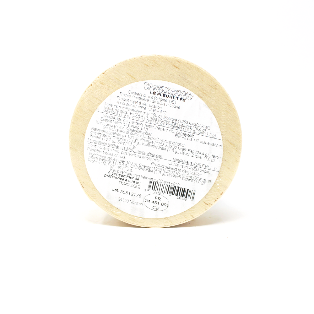 Le Fleuret goat's milk cheese, 150gr.- Cured and Cultivated
