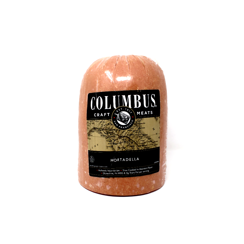 Mortadella Italian Emulsified Sausage by Columbus, Bologna- Cured and Cultivated