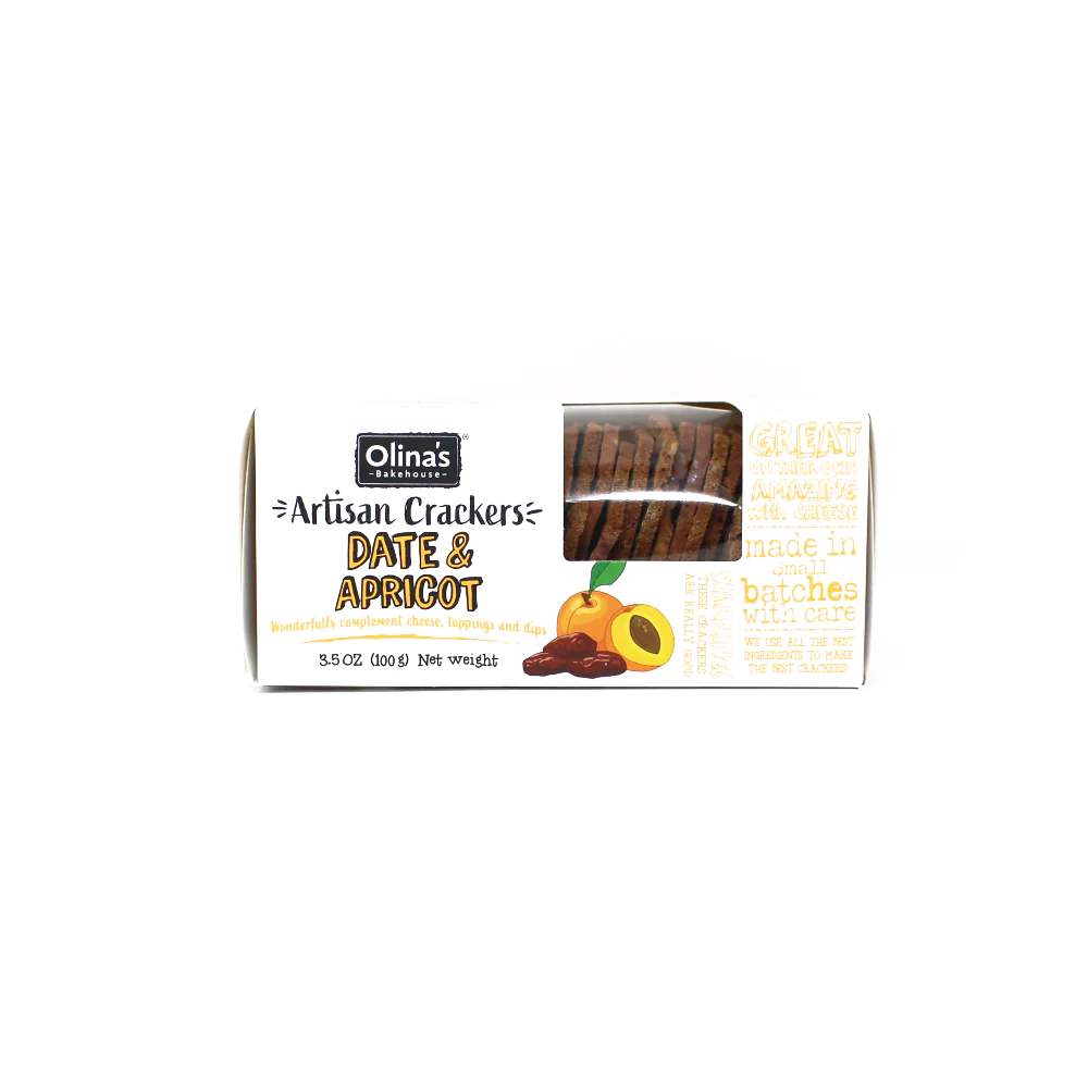 Olina's Date & Apricot Crackers - Cured and Cultivated