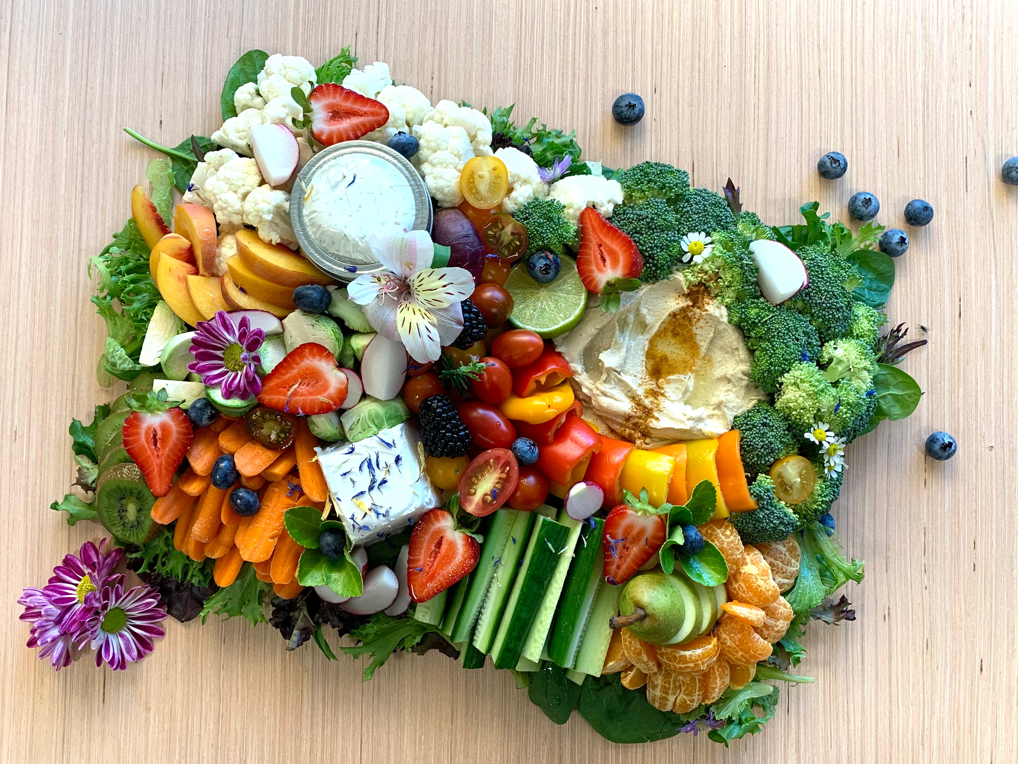 Crudités Vegetable Boards Paso Robles - Cured and Cultivated