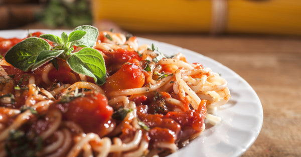 spaghetti with cucina viva italian oliva mt vikos aged feta