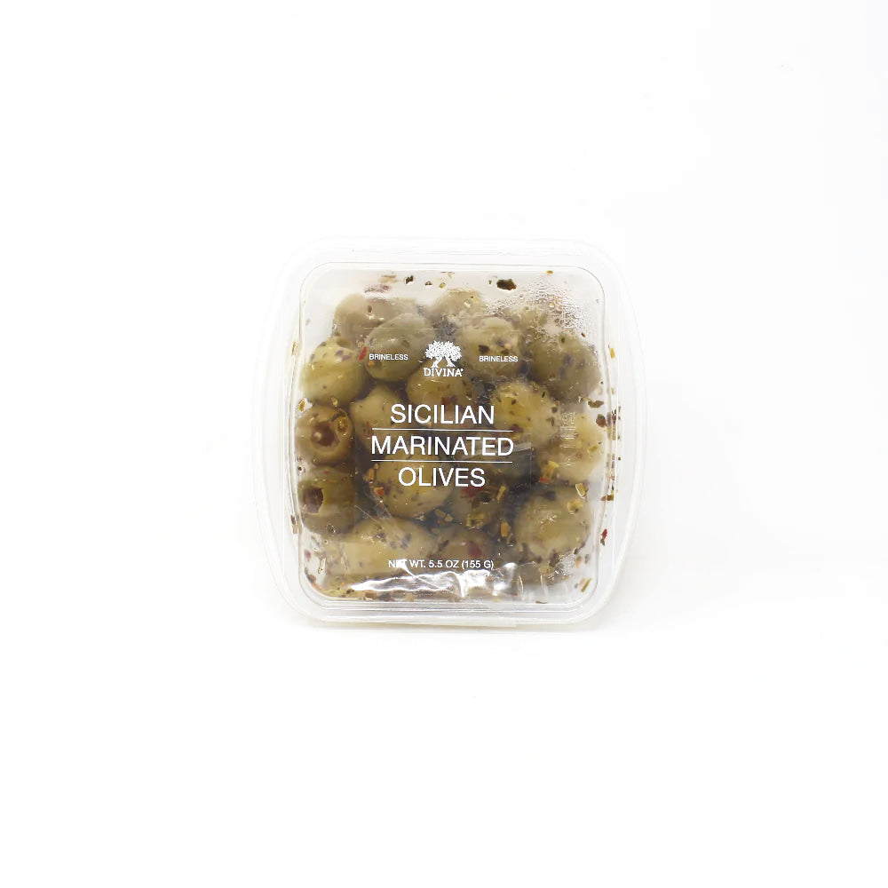 Divina Sicilian Marinated Olives, 5.5 oz | Cured and Cultivated