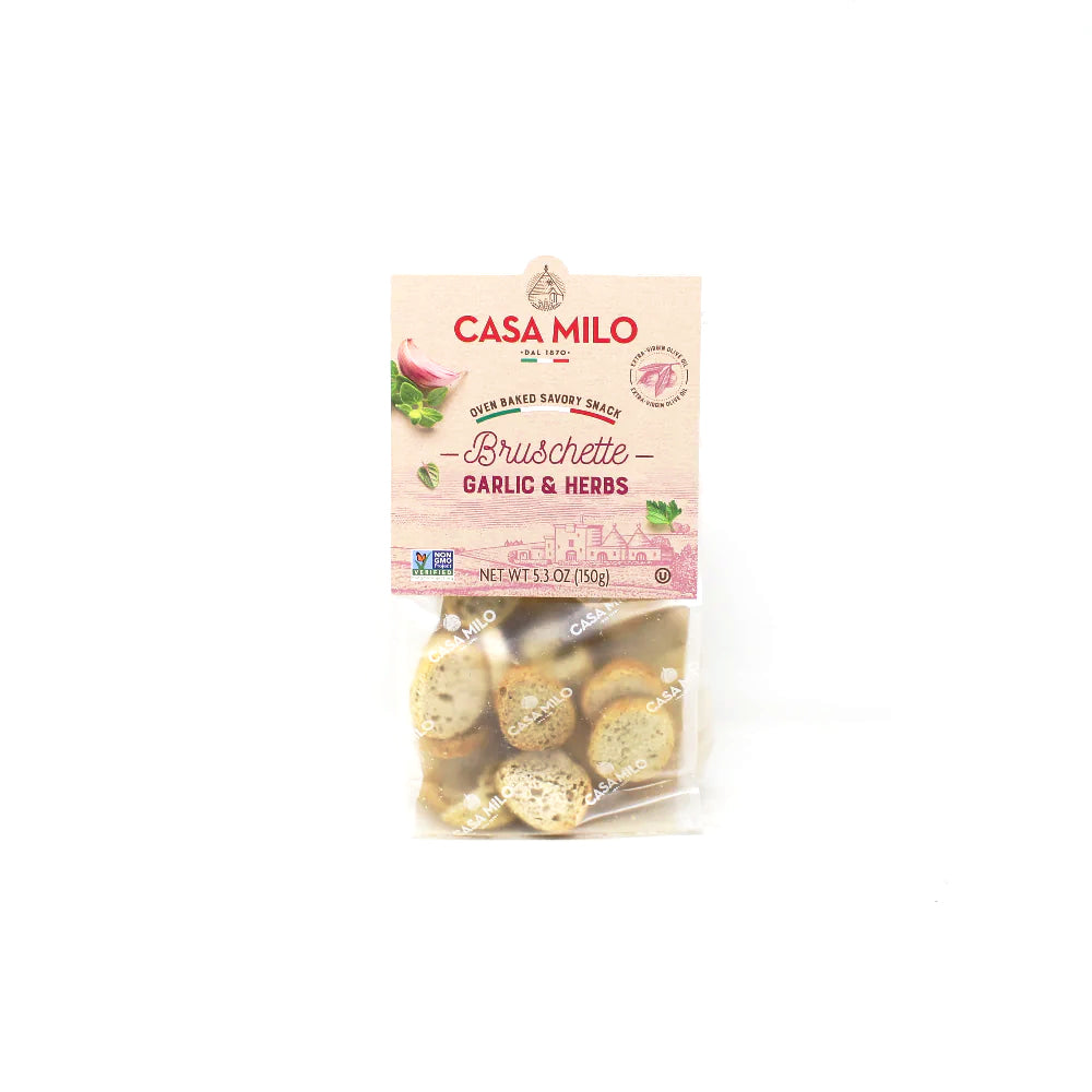 Caso Milo Bruschette Garlic Herbs Crackers - Cured and Cultivated