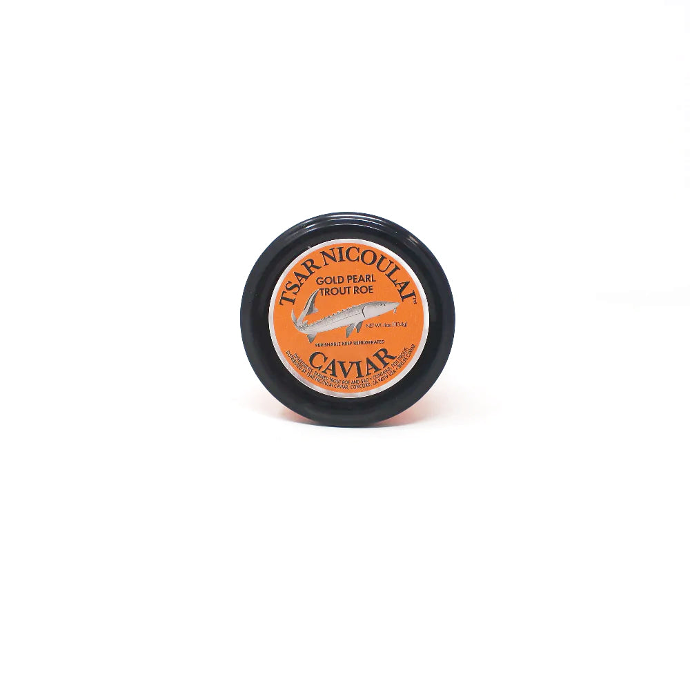 Tsar Nicoulai Gold Trout Roe, 4 oz - Cured and Cultivated
