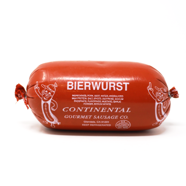 German Bierwurst Continental Gourmet Sausage Paso Robles - Cured and Cultivated