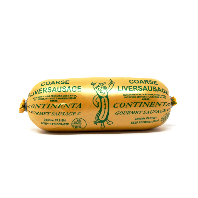 Continental Gourmet Sausage Liverwurst Coarse chub Paso Robles - Cured and Cultivated