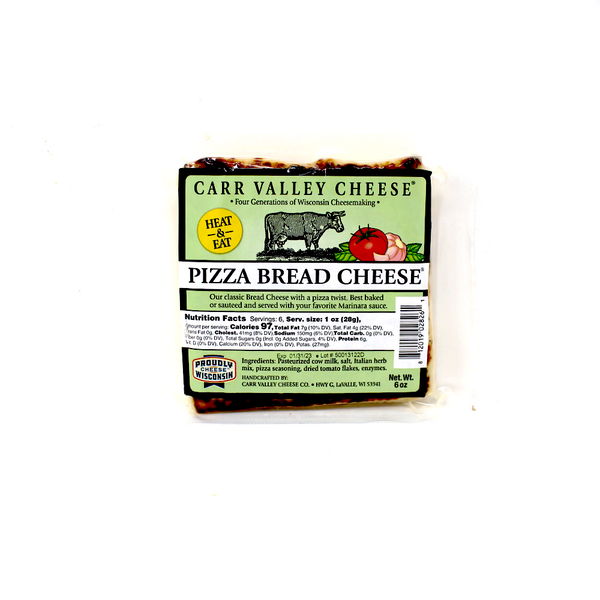Carr Valley Pizza Bread Cheese, 6 oz. - Cured and Cultivated