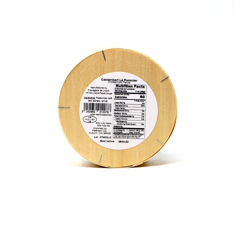 Camembert Le Pommier French Soft-Ripened Cheese 8.5 oz. - Cured and Cultivated