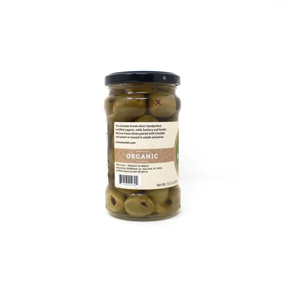 Divina Pitted Green Olives Jar - Cured and Cultivated