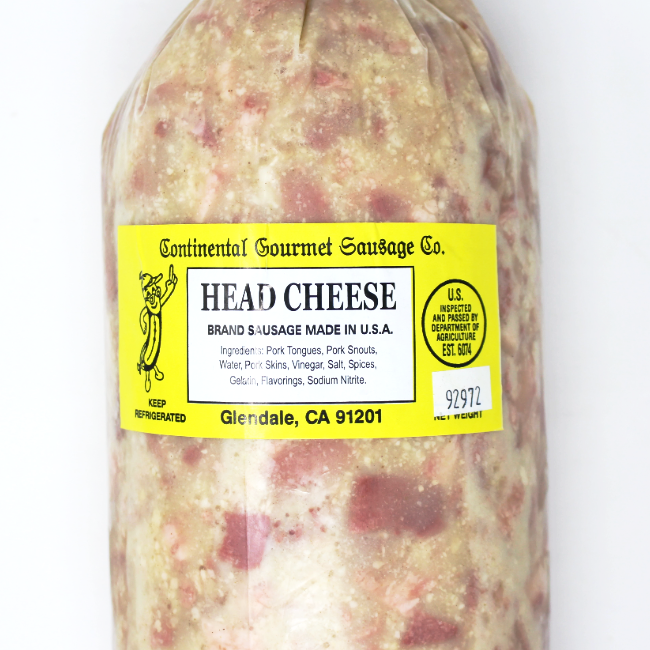 German Head Cheese Continental Gourmet Sausage Paso Robles  - Cured and Cultivated