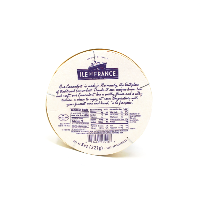 Camembert Ile De France, 8 oz - Cured and Cultivated