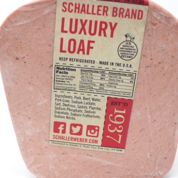 German Leberkase Schaller Brand Luxury Loaf - Cured and Cultivated