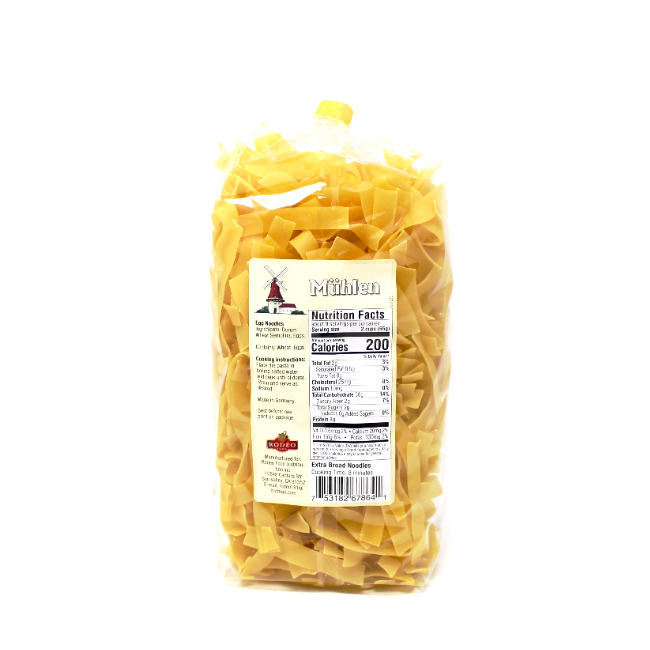 Muhlen German Egg Noodles Extra broad, 17.6 oz - Cured and Cultivated