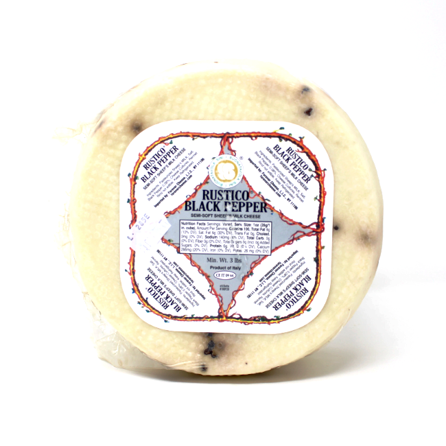 Rustico Black Pepper Cheese Italy - Cured and Cultivated