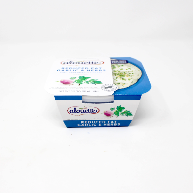 Alouette Reduced Fat Garlic & Herbs Spreadable cheese - Cured and Cultivated