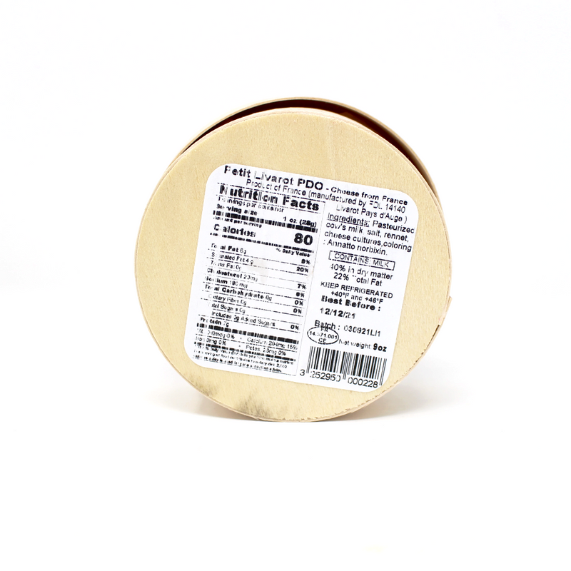 Petit Livarot PDO Soft Cheese France - Cured and Cultivated