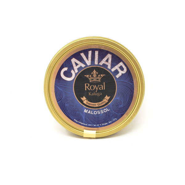 Kaluga Royal Black Caviar Malossol, 8 oz. - Cured and Cultivated