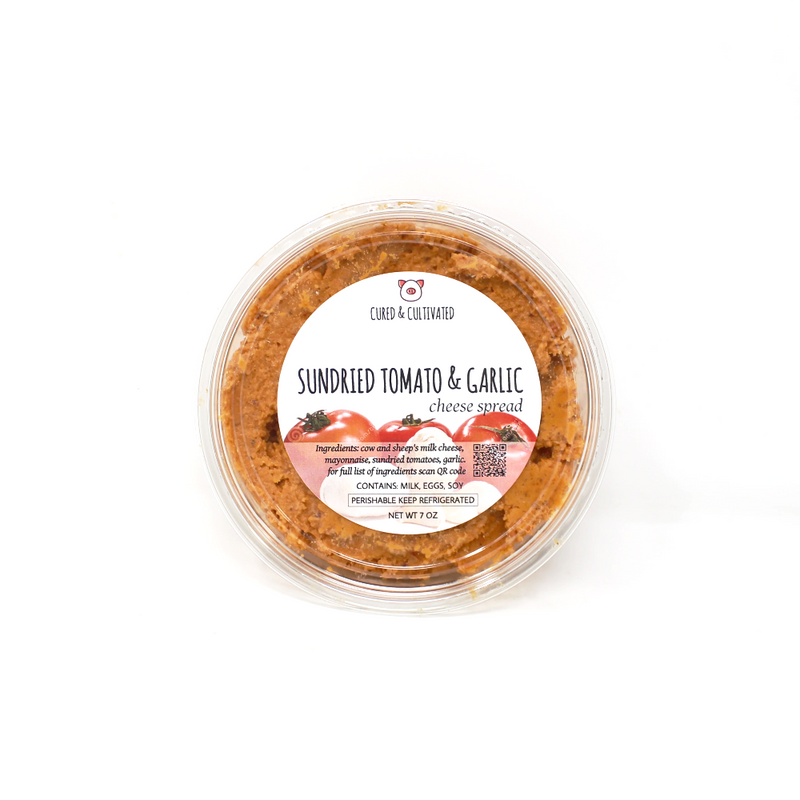 Sundried Tomato & Garlic Cheese Spread - Cured and Cultivated